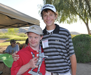 Tanner Field and a Special Olympics athlete