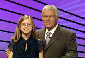 Andrea Salt and Alex Trebek